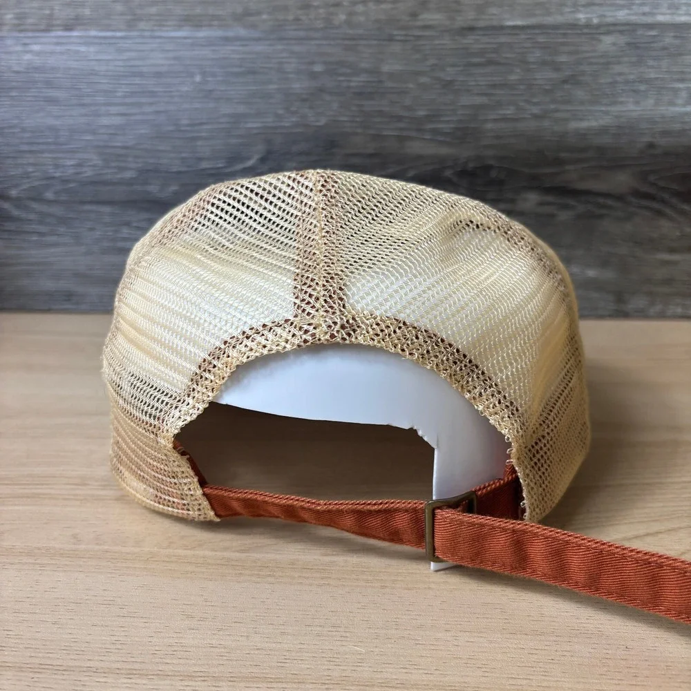 Camp Saint Christopher Hat Cap Strap Back‎ Orange Adjustable
